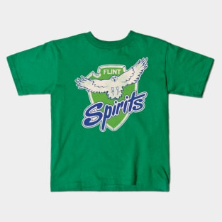 Defunct Flint Spirits Hockey Team Kids T-Shirt